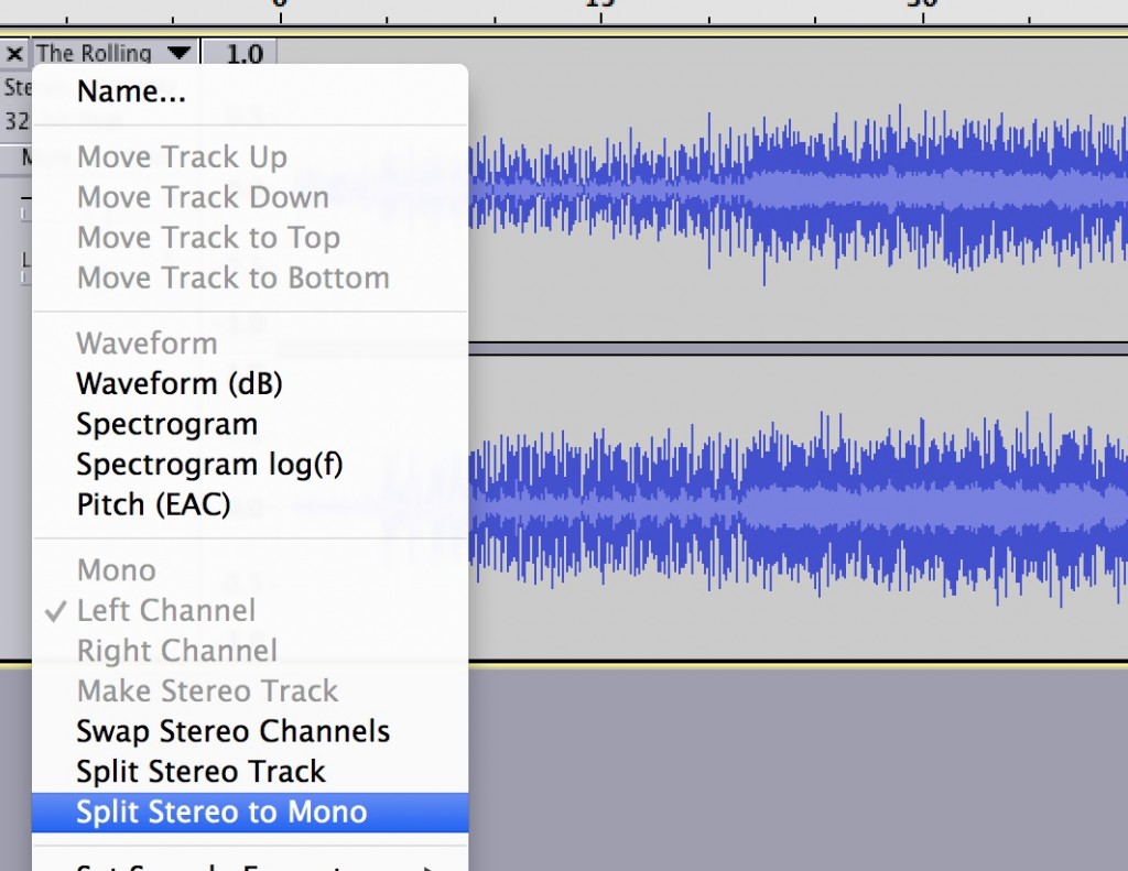 split stereo to mono